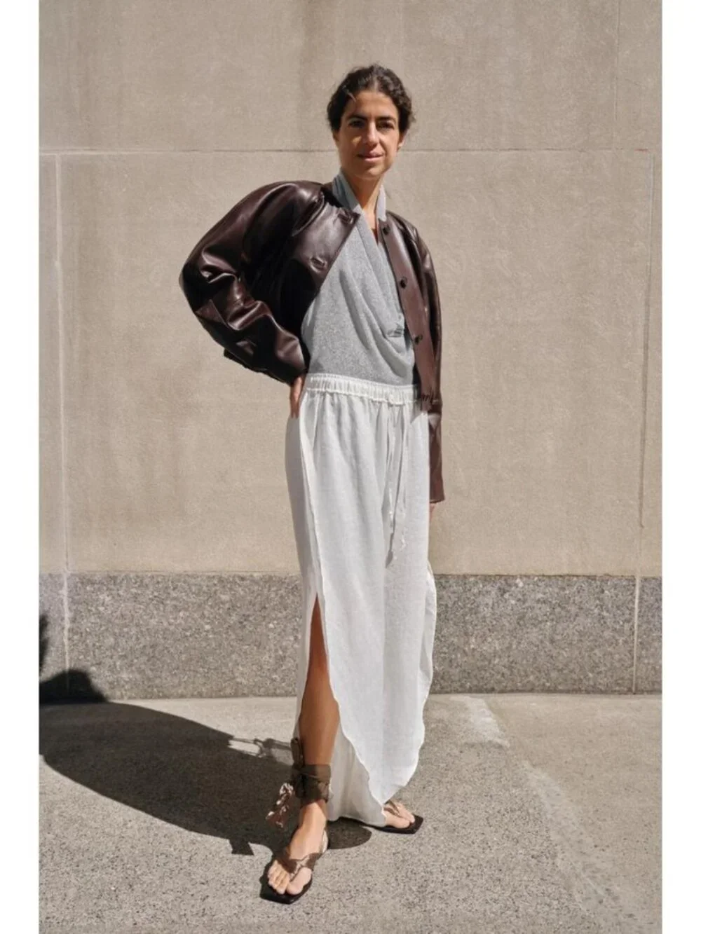 ZARA KNOTTED FLAT SANDALS - Picture 2 of 7